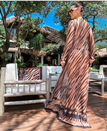 SAÍDA  LONGA ZEBRA NUDE