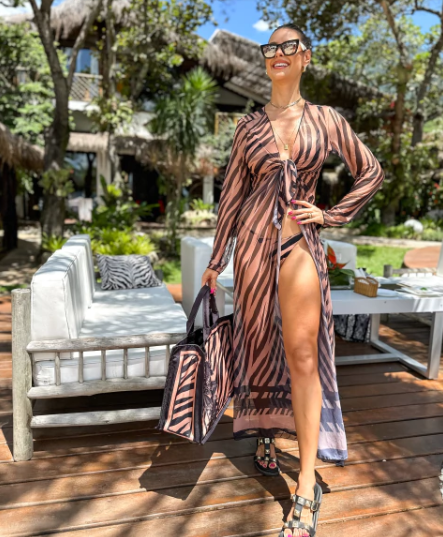 SAÍDA  LONGA ZEBRA NUDE
