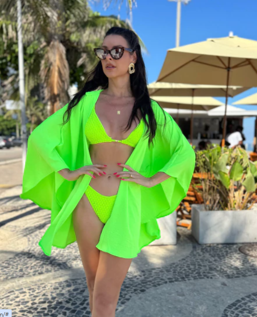 BIQUÍNI LOREN CORTININHA VERDE NEON
